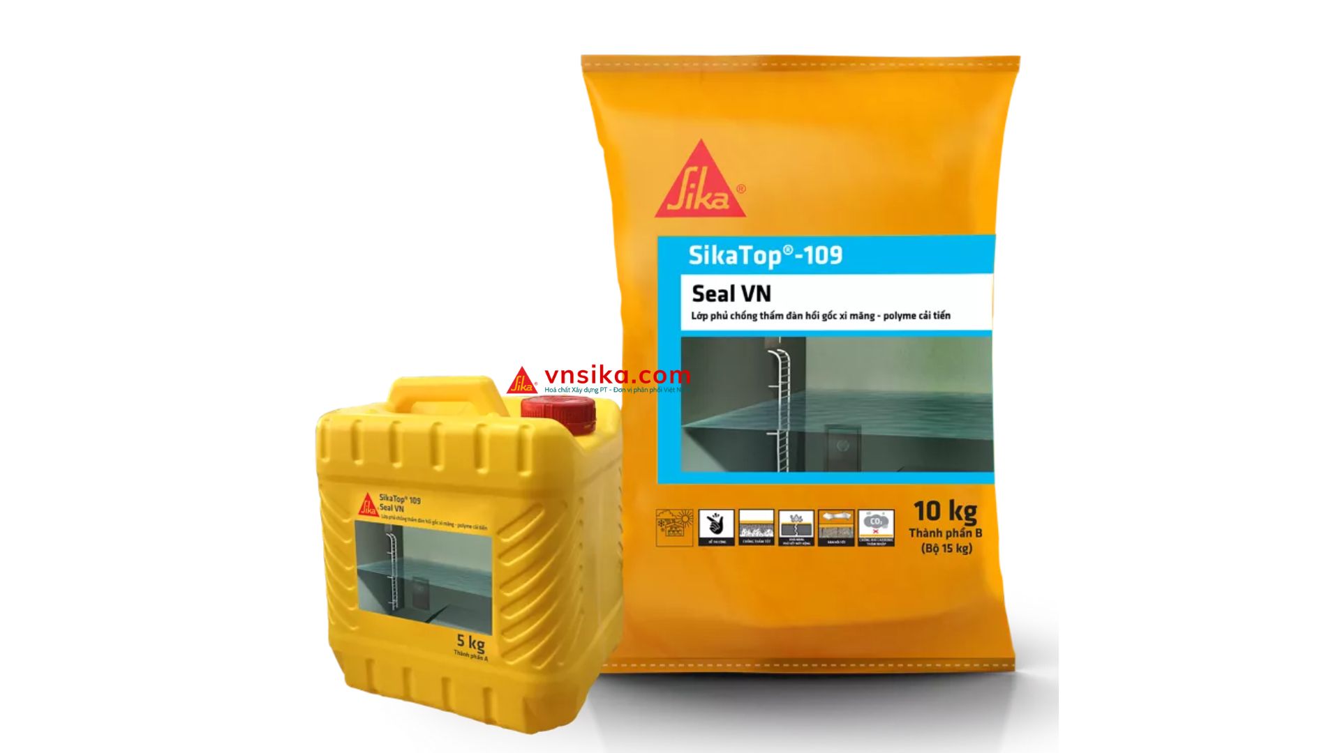 SikaTop 109 Seal VN | Vữa Chống Thấm Đàn Hồi 2 Thành Phần Cao Cấp 1 SikaTop 109 Seal VN Vữa Chống Thấm Đàn Hồi 2 Thành Phần Cao Cấp