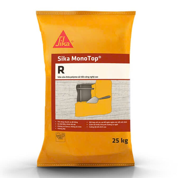 a yellow bag with a white label monotop sika