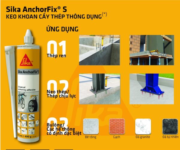 Sika AnchorFix® S KEO KHOAN CẤY THÉP THÔNG DỤNG