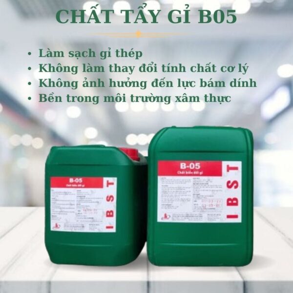 Chất tẩy rỉ sắt thép xây dựng - B-05 10L/5L - Hình ảnh 4