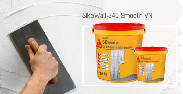 SikaWall®-340 Smooth VN Lớp phủ tường và trần nhà bên trong và bên ngoài đã sẵn sàng để trộn - Hình ảnh 2