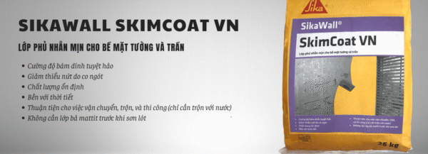 SikaWall® SkimCoat VN Lớp phủ nhẵn mịn cho bề mặt tường và trần - Hình ảnh 4