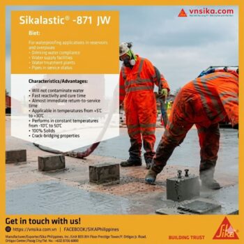 Sikalastic 871 JW Màng Chống Thấm Polyurea Cho Bể Nước Uống