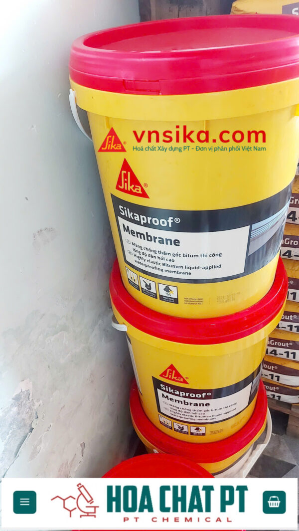 Sikaproof Membrane 20Kg Chống thấm Bitum Lỏng Đàn Hồi Cao - Hình ảnh 2
