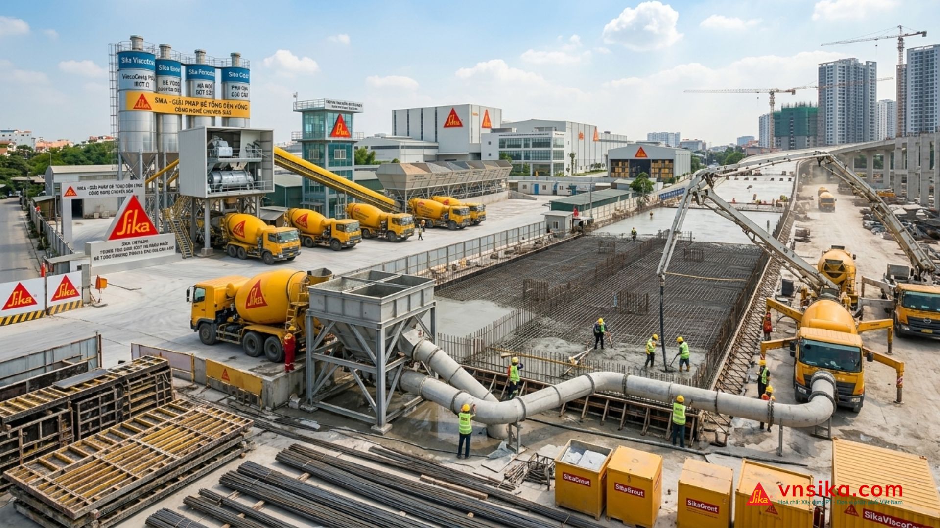 SikaPlast-139 - Phụ gia giảm nước mức cao và tăng cường độ bê tông 2 SikaPlast-139 - Phụ gia giảm nước mức cao và tăng cường độ bê tông