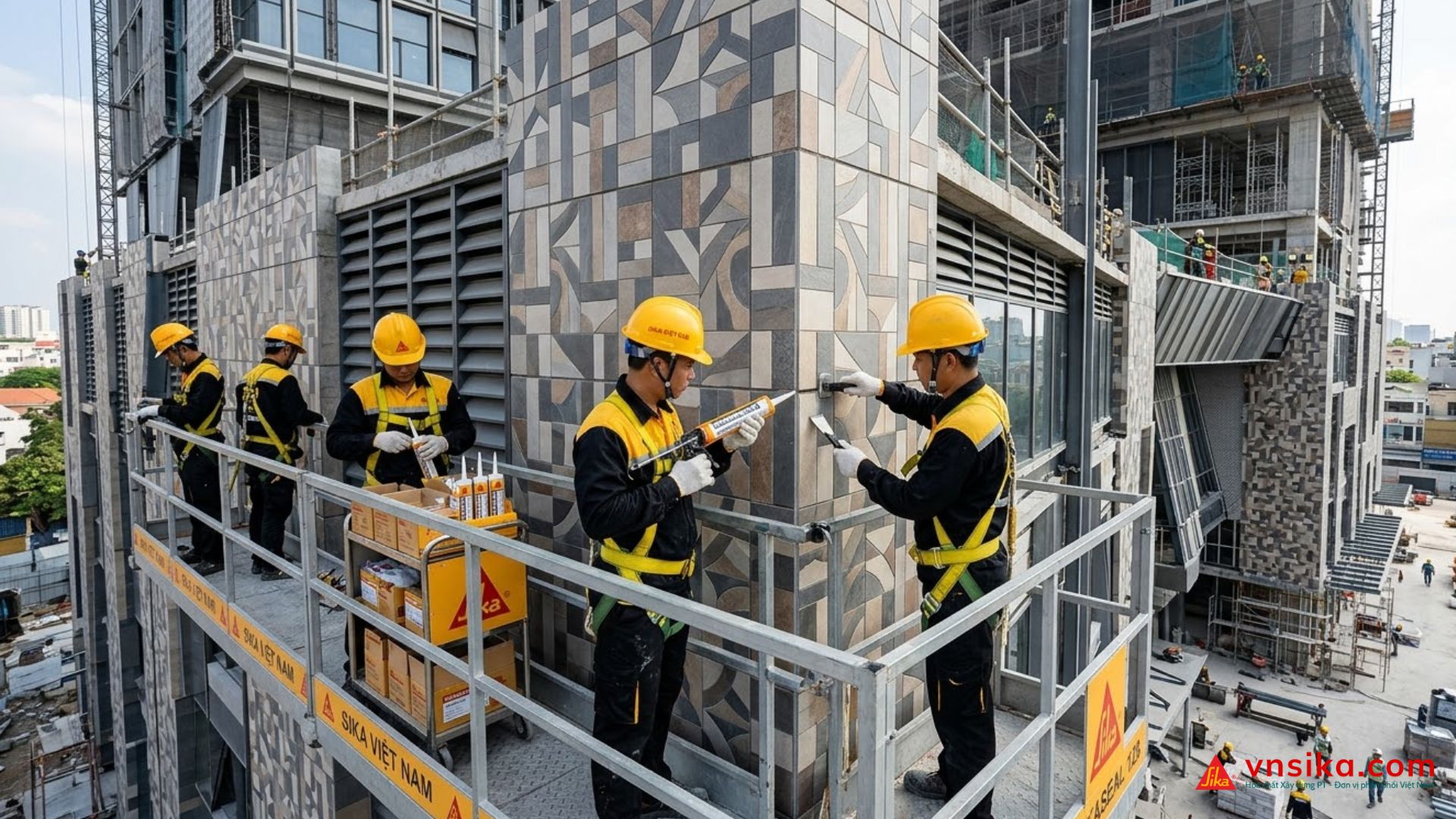 SikaSeal 128 Keo Silicone Trung Tính Trám Khe Mặt Dựng Đa Năng