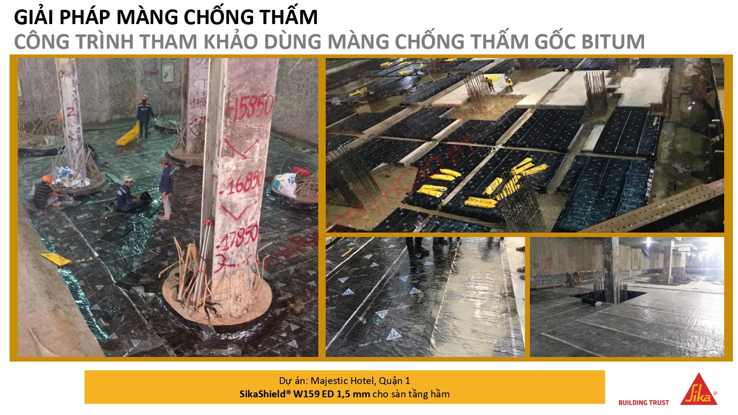 Dự án: Majestic Hotel, Quận 1, thành phố Hồ Chí Minh áp dụng SikaSheild W159 ED cho sàn tầng hầm Dự án: Majestic Hotel, Quận 1, thành phố Hồ Chí Minh áp dụng SikaSheild W159 ED cho sàn tầng hầm