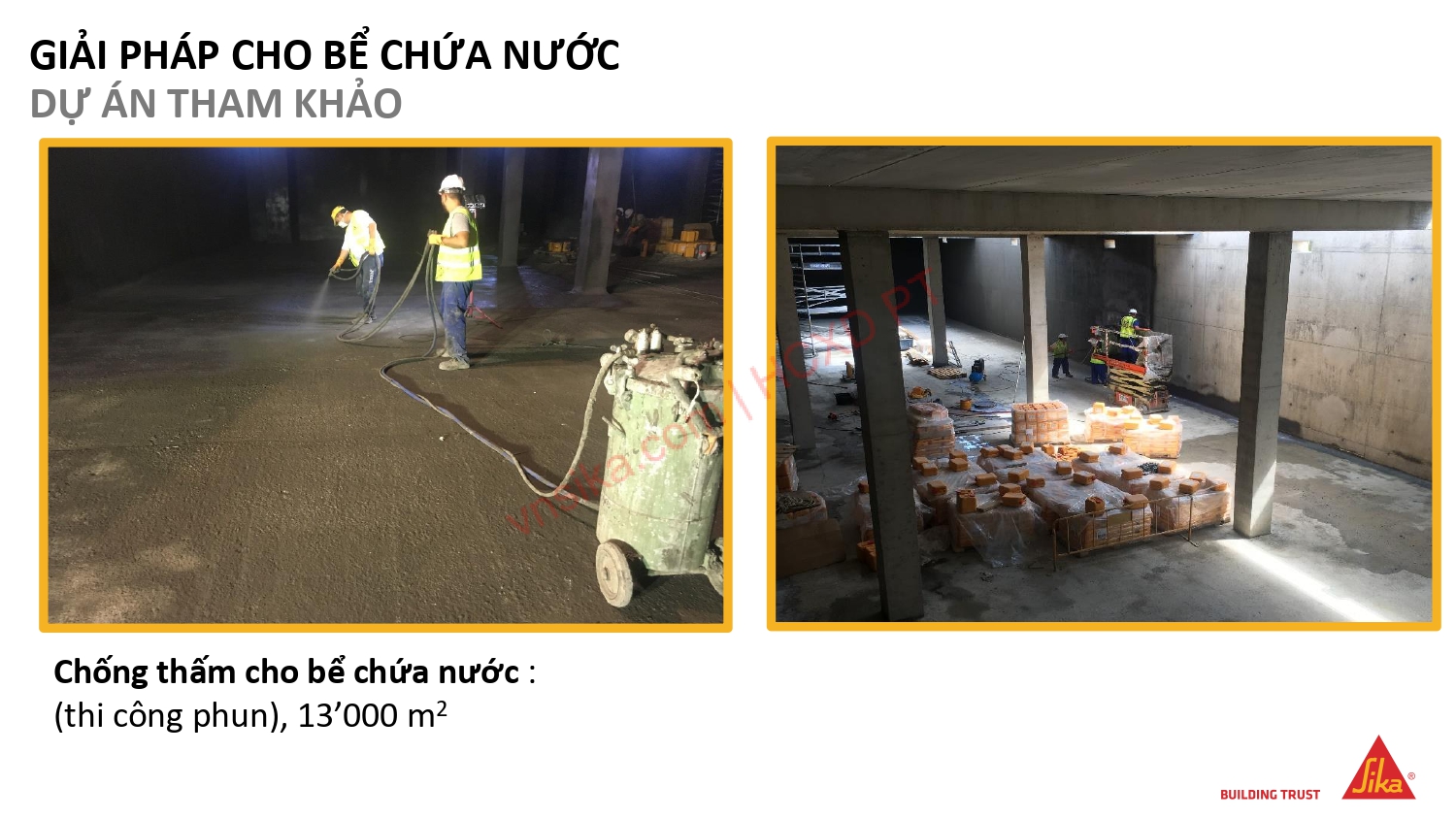 SIKA – GIẢI PHÁP TOÀN DIỆN TRONG XÂY DỰNG NHÀ CAO TẦNG 17 25 GIAI PHAP CHO BE CHUA NUOC