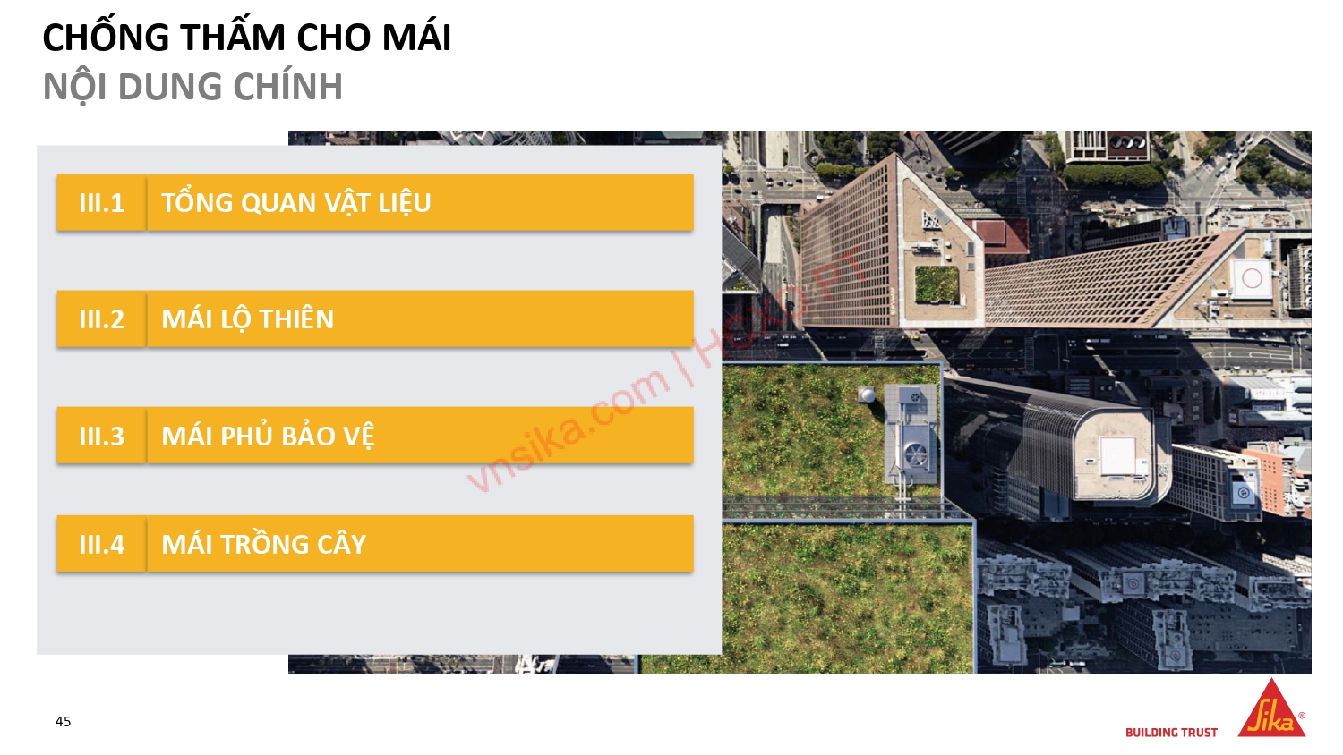 SIKA – GIẢI PHÁP TOÀN DIỆN TRONG XÂY DỰNG NHÀ CAO TẦNG 30 40 CHONG THAM CHO MAI