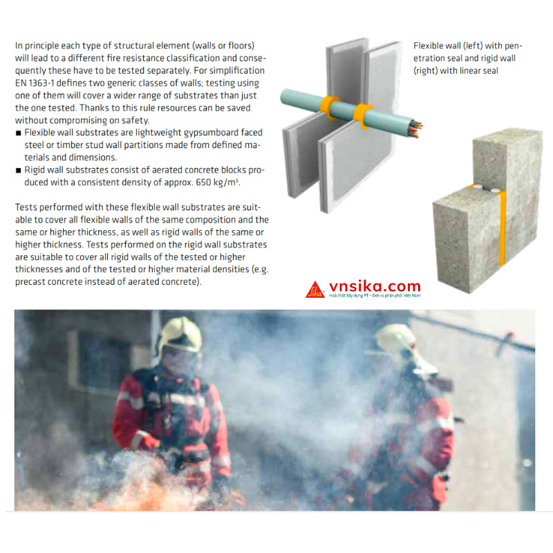 Vị trí xung yếu chống cháy – Đầu tường và khe co giãn