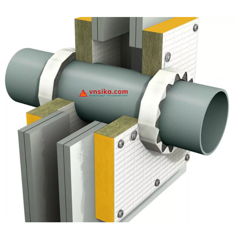 Niêm phong chống thấm chống cháy Sika – Penetration Seals ống cáp xuyên tường