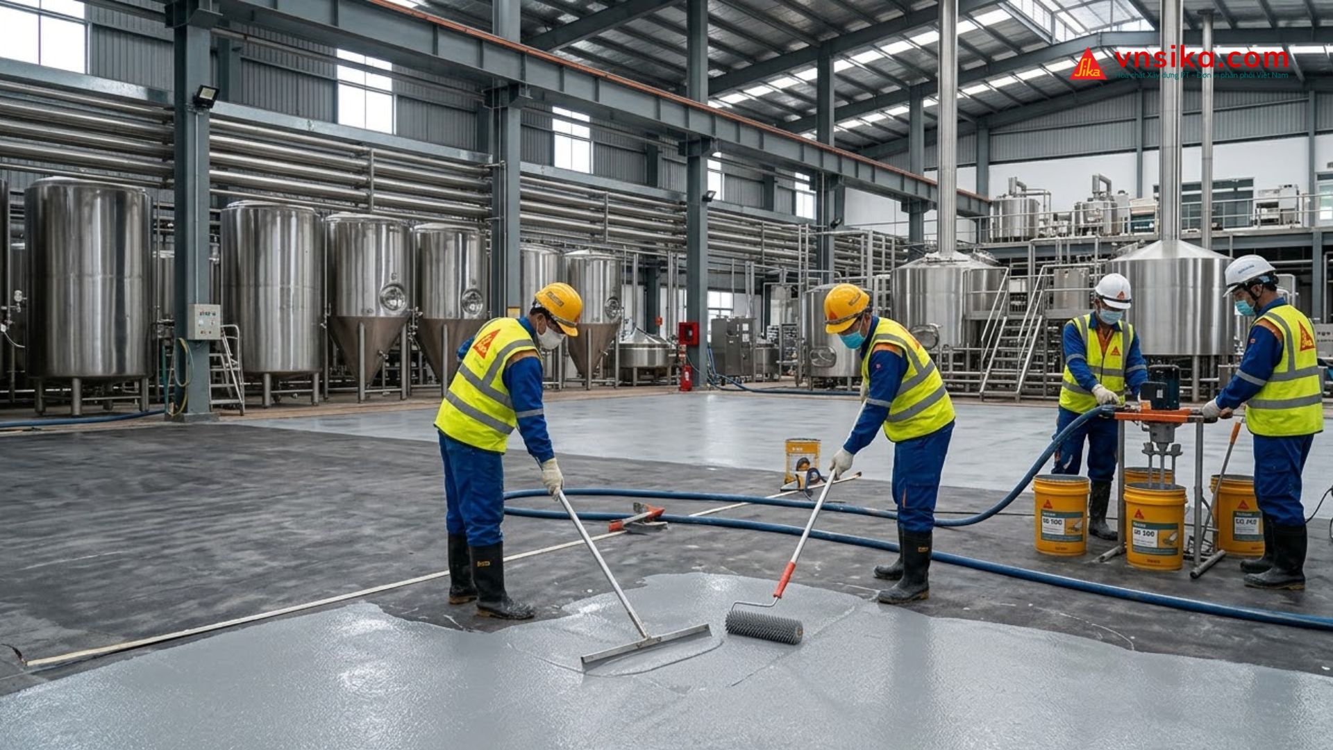 Sika Ucrete UD 200  Hệ Sàn Polyurethane Chịu Va Đập Kháng Trượt