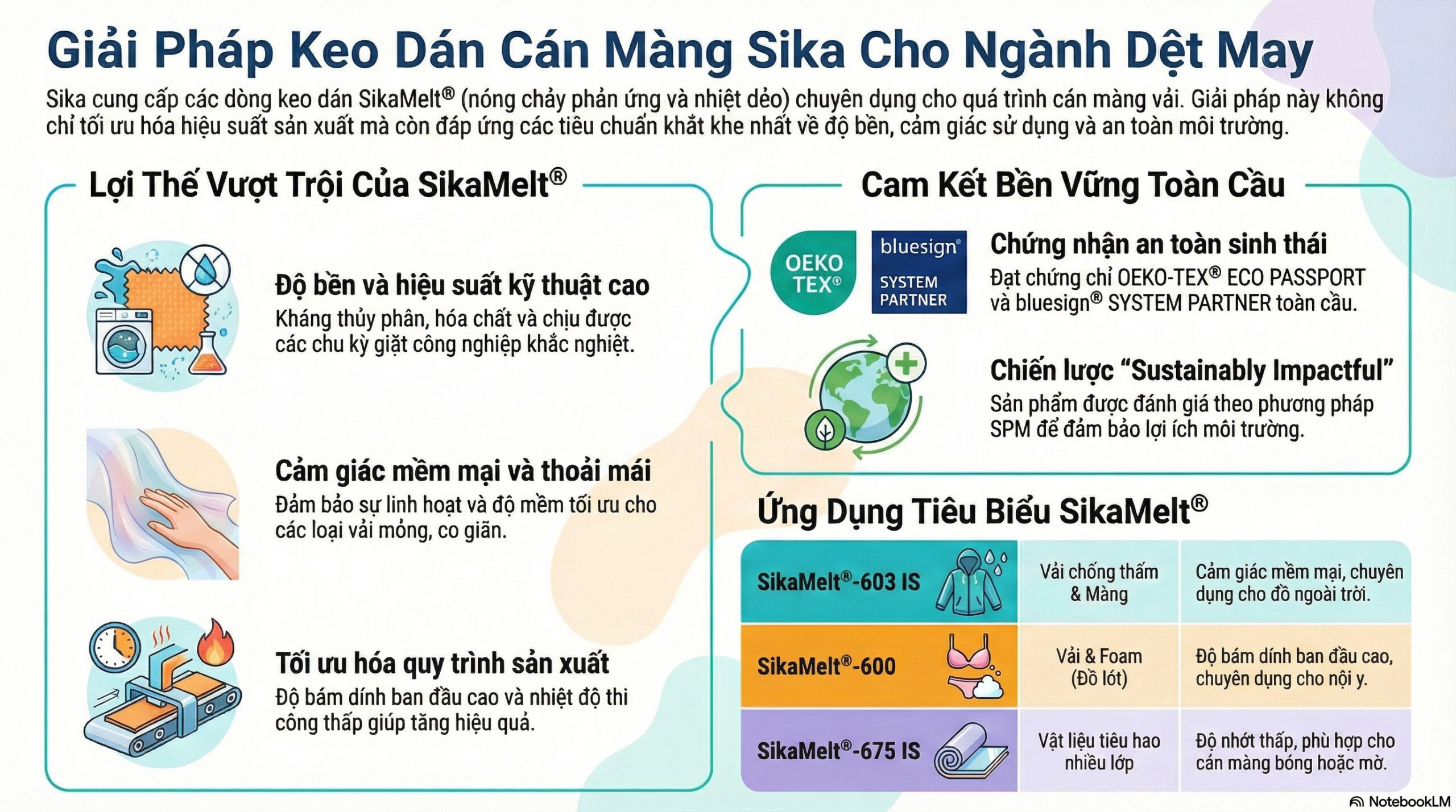 SikaMelt® — dòng keo nóng chảy phản ứng PUR 44 SikaMelt Giai phap Keo dan man cho vai det may scaled