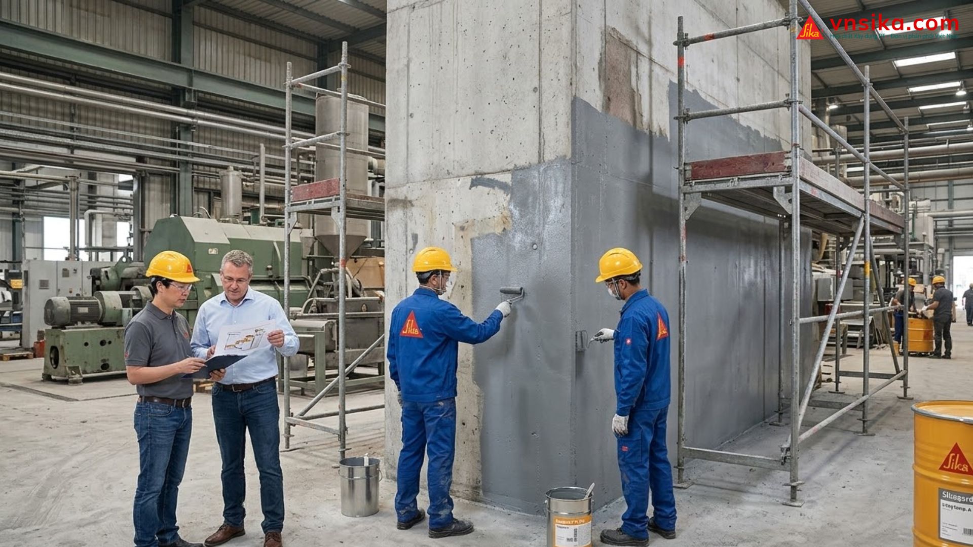 Sikagard P 770 Lớp Lót Kết Nối Xolutec Bảo Vệ Bê Tông Toàn Diện