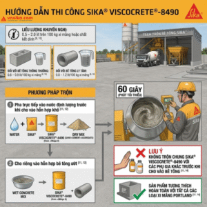 Sika® ViscoCrete®-8490 Phụ Gia Giảm Nước Cực Cao & Đóng Rắn Nhanh