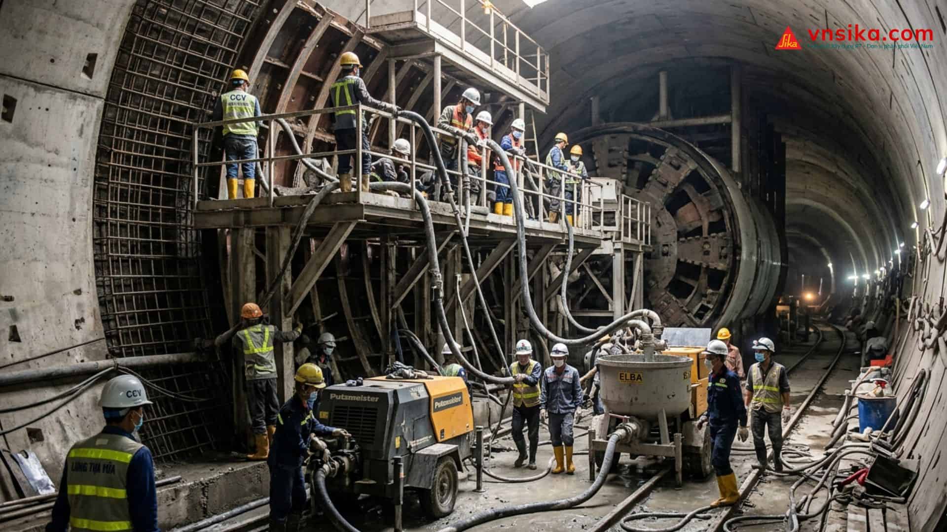 Sika Set-1 GV | Phụ Gia Đóng Rắn Nhanh Chuyên Dụng Đào Hầm TBM