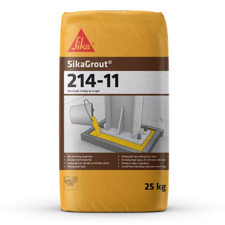 SikaGrout-214-11 | Vữa Rót Gốc Xi Măng Bù Co Ngót Cường Độ Cao 1 SikaGrout-214-11 | Vữa Rót Gốc Xi Măng Bù Co Ngót Cường Độ Cao