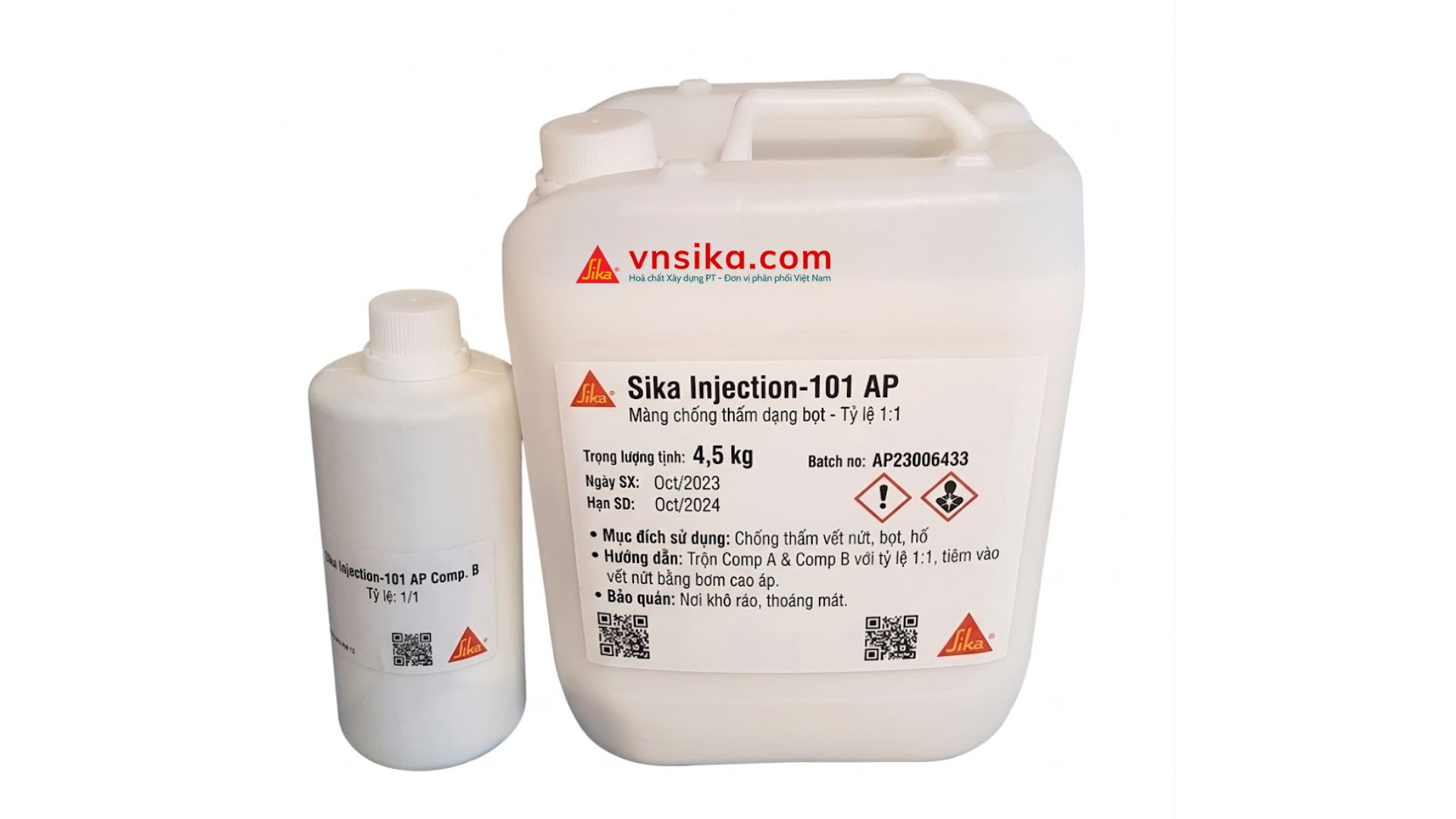 Sika Injection 101 AP Keo Bơm Chặn Nước Polyurethane Tức Thì