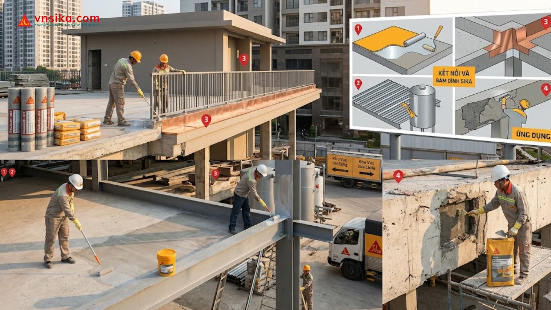 Sika Primer PW-F Lớp Lót Epoxy Tăng Bám Dính Cho Bê Tông & Kim Loại