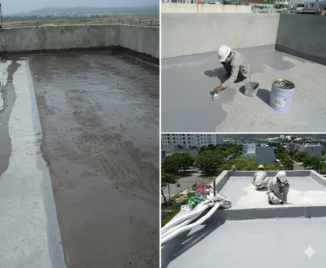 Sarnacol®-2152 | CHẤT KẾT DÍNH 2 THÀNH PHẦN CHO CÁC LOẠI MÀNG CHỐNG THẤM 4 Công trình sử dụng Sarnacol-2152 dán màng chống thấm