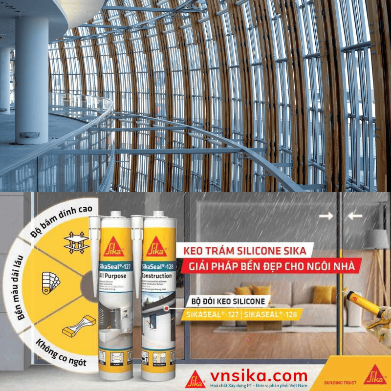 Công trình SikaSeal 127 kính mặt dựng Việt Nam