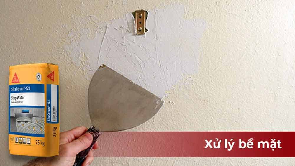 SikaCeram 123 Stop Water - Thi công keo dán gạch