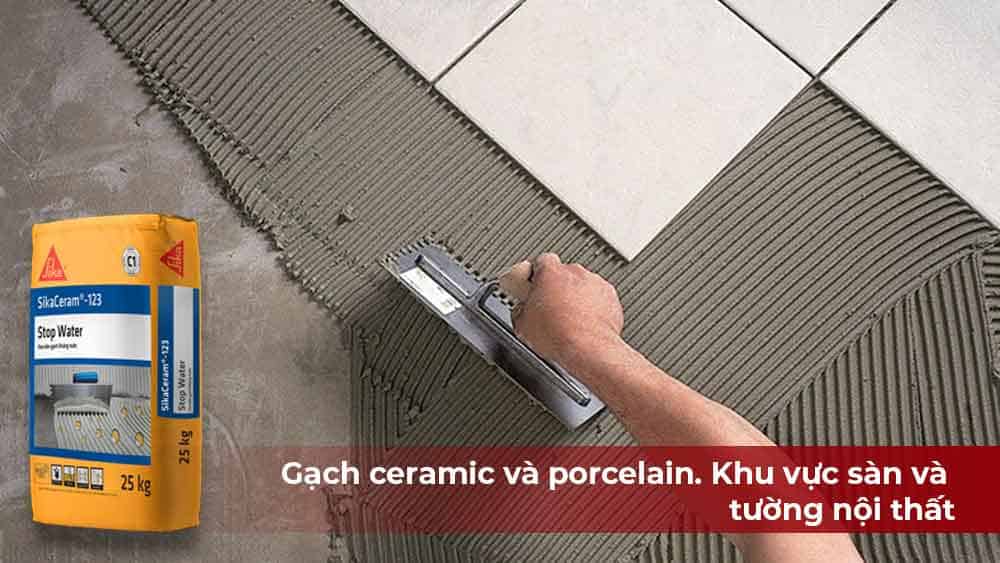 SikaCeram 123 Stop Water - Ứng dụng ốp lát gạch kháng nước