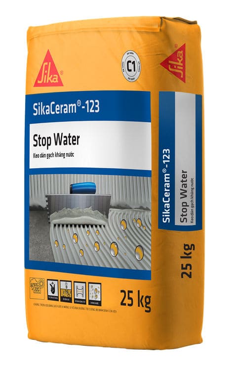 SikaCeram 123 Stop Water - Keo dán gạch kháng nước C1 EN 12004