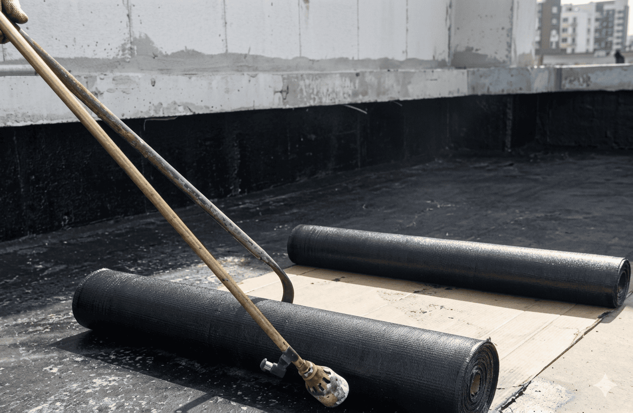 Sika BC Bitumen Coating 5 Thi công BC Bitumen Coating bằng cọ quét